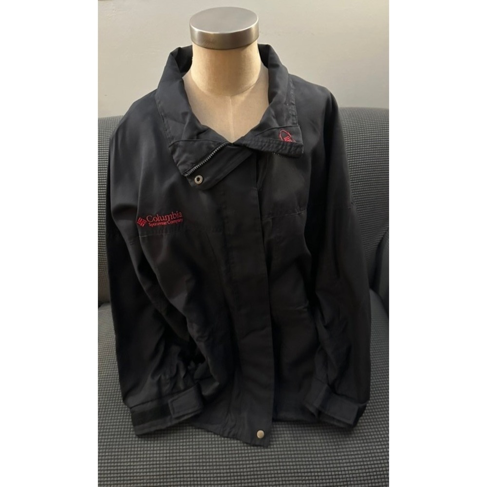 Columbia Sportswear Big Sky Black Windbreaker Jacket Womens Large WL7270